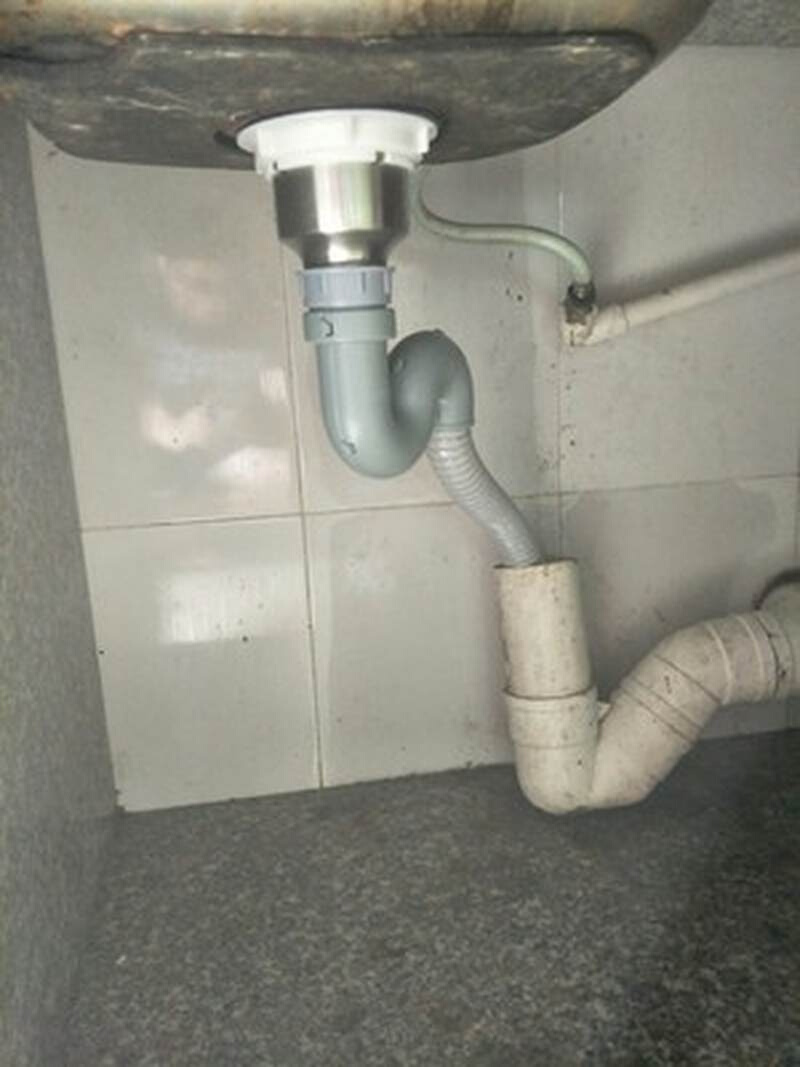 304厨房双槽不锈钢水槽下水器配件洗菜盆洗碗水池下水管防臭排水