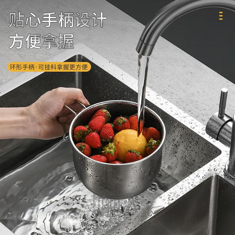 厨房水槽不锈钢沥水篮洗菜盆多功能蔬果篮收纳筷勺篮