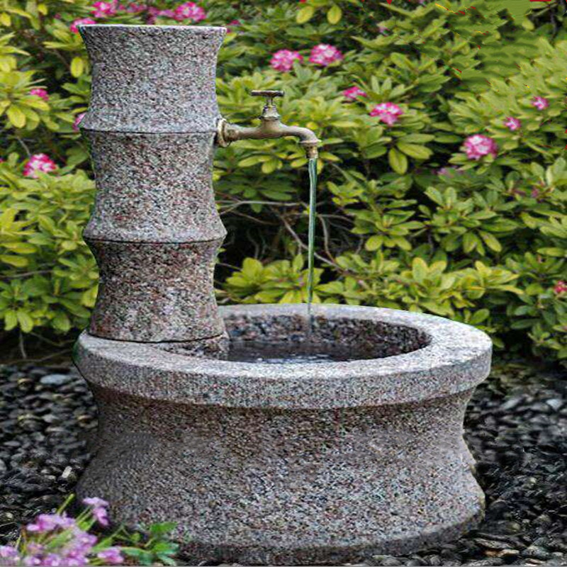 户外水槽庭院洗手池石头拖把池花园水池阳台墩布池大理石别墅院子