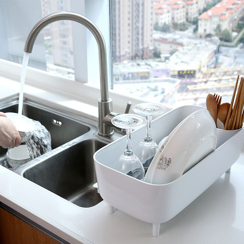 厨房台面碗碟沥水篮水槽置物架收纳架塑料餐具洗碗架沥水篮滤水架