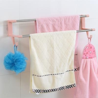 厕所壁挂吸盘式毛巾架免打孔置物架卫生间吸盘式毛巾架挂壁式。