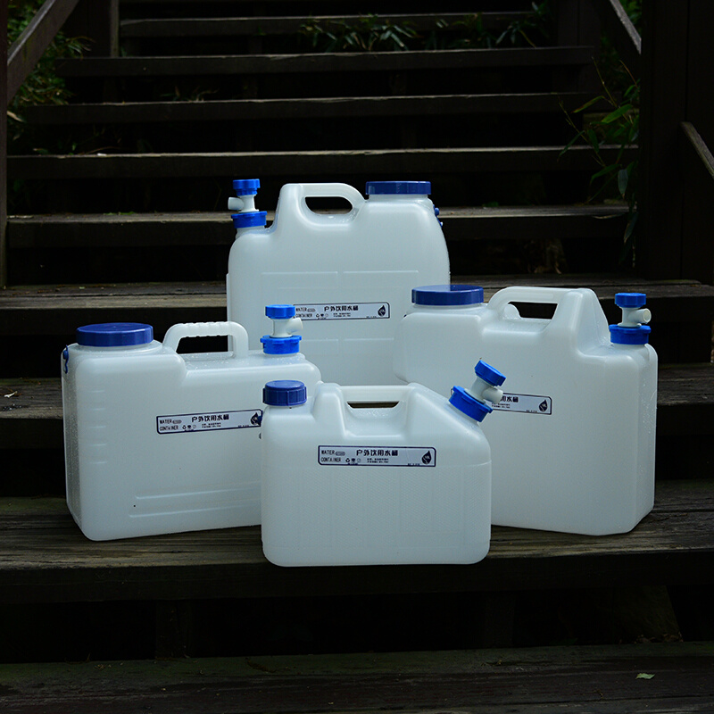 户外pe纯净水桶 大号塑料水箱家用带盖车载带龙头矿泉装水饮水桶