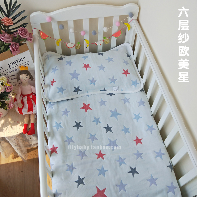 婴儿床床单儿童六层纱布床单单件宝宝纯棉加厚被单春夏秋冬幼儿园
