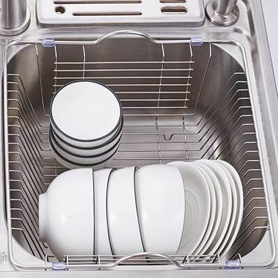 新款厨房水槽沥水篮不锈钢过滤筐水池汲水架滤水网洗碗槽漏水池盆