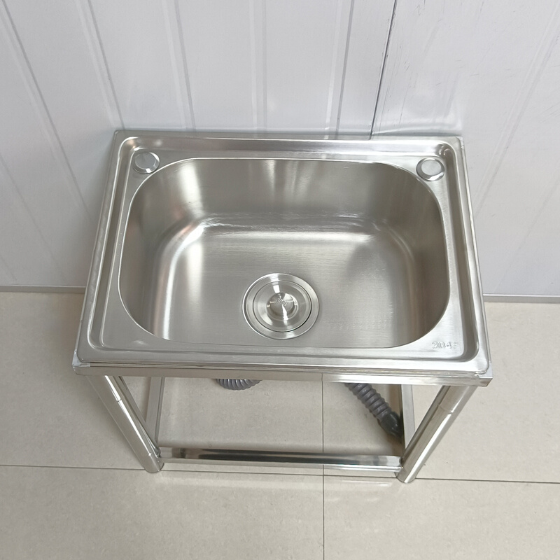 厨房不锈钢水槽加厚洗菜盆单槽带支架洗碗池洗碗槽阳台洗手池简易
