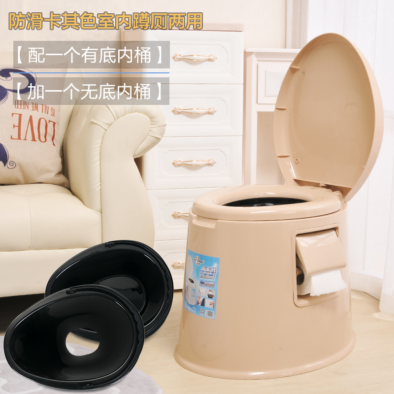 加厚移动马桶老人孕妇病人坐便器椅便携式蹲厕所房间两用型座便器