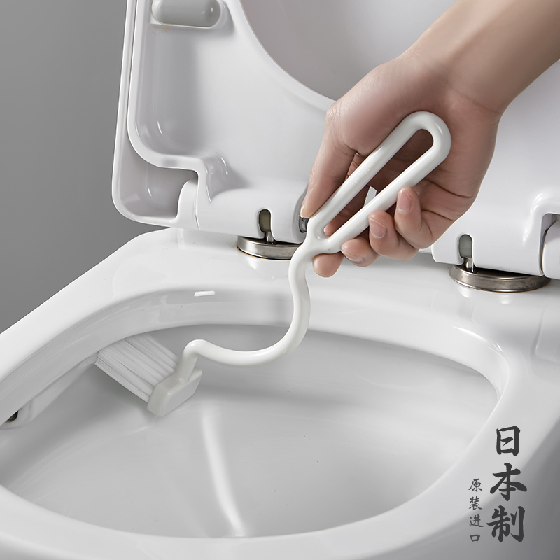 日本进口卫生间马桶刷家用创意长柄洗厕所缝隙的清洁刷弯头小刷子