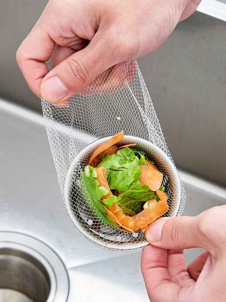 网塑料垃圾袋不锈钢厨房水槽过滤网浴缸水池残渣过滤堵塞防袋切水