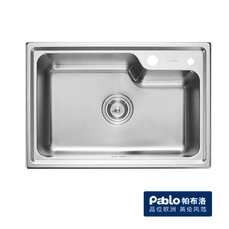 Pablo帕布洛SUS304不锈钢水槽单槽 厨房洗碗池洗菜盆DNP81003 惠