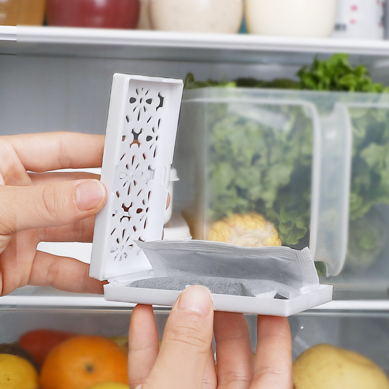 日本进口冰箱除臭剂活性炭去异味剂冷冻室祛味盒碗柜下水槽芳香剂