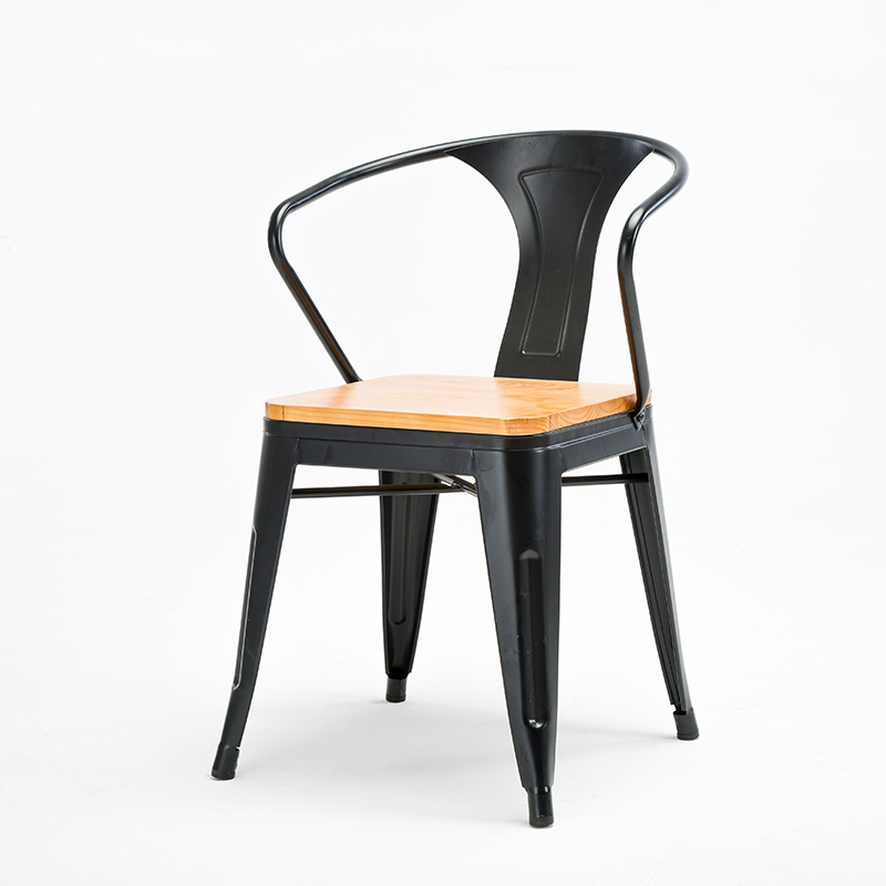 美式工业风铁艺椅子实木餐椅休闲椅靠背椅咖啡厅餐厅酒吧桌椅凳子