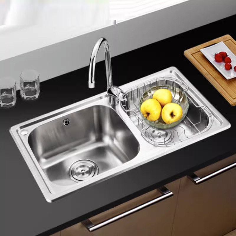 德国304不锈钢水槽双槽水池洗菜盆厨房加厚菜盆洗碗池洗碗槽水盆