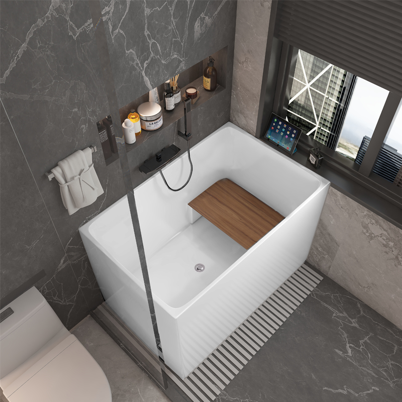 定制亚克力家用成人小户型日式深泡独立式免安装可移动浴缸浴盆泡