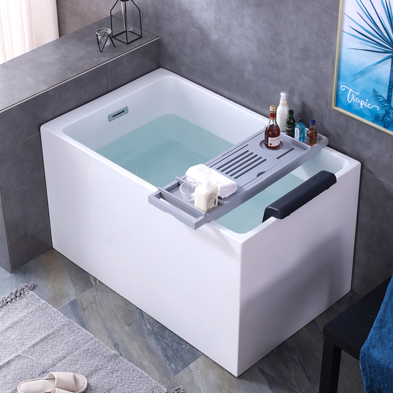 箭牌᷂卫浴浴缸小尺寸加深亚克力家用一体独立式小户型0.9-1.5米