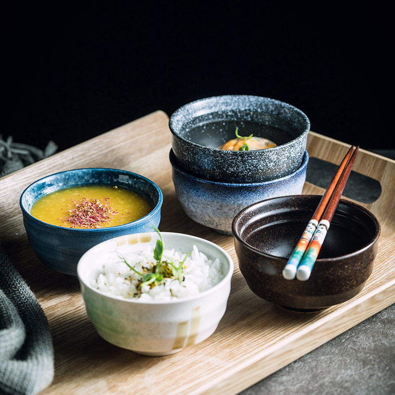 日式陶瓷碗家用单个和风餐具家庭个人专用米饭碗吃饭小碗家用高档