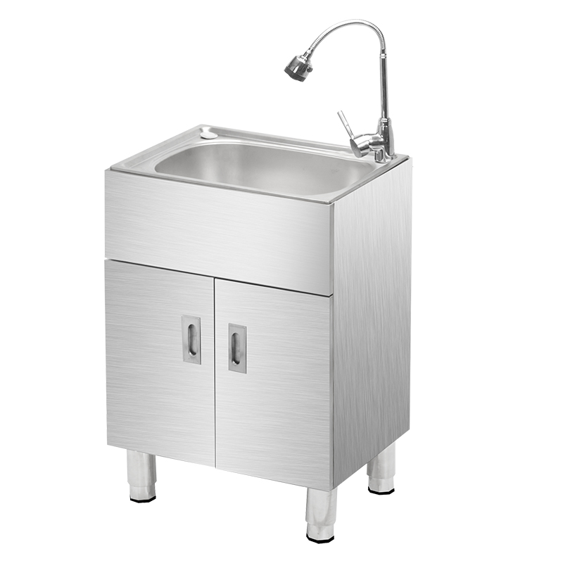 新款水槽橱柜一体全不锈钢单双槽柜洗衣柜阳台洗面盆浴室柜洗菜池