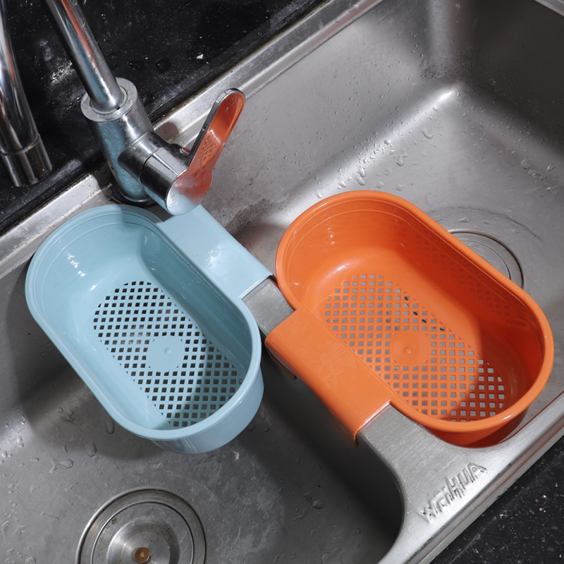 厨房水槽沥水篮家用免打孔挂式过滤篮洗菜盆剩菜过滤网水池多功能