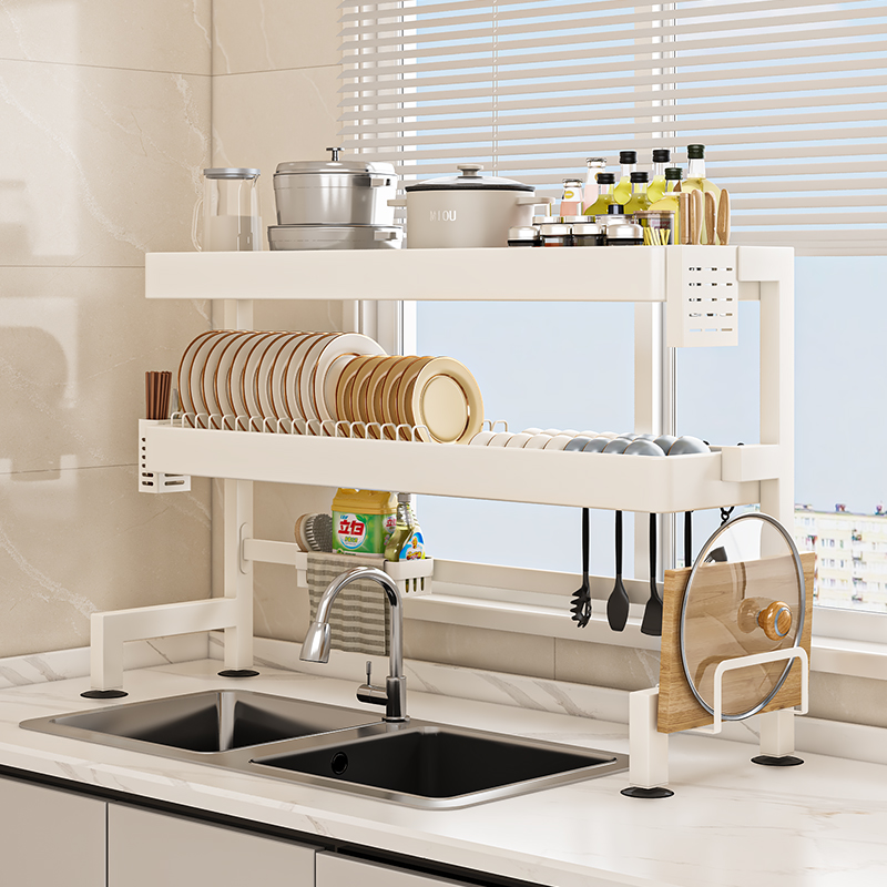 厨房水槽置物架台面晾碗盘碗碟收纳柜家用多功能水池放碗柜沥水架