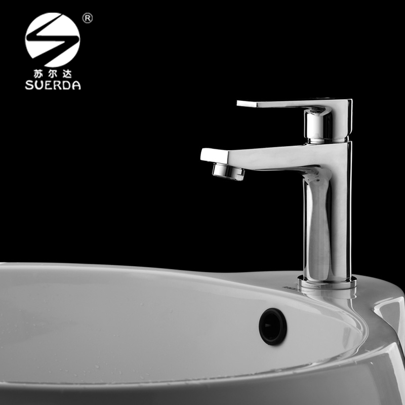SUERDA/苏尔达全铜冷热面盆龙头浴室洗脸盆单把台盆龙头SD90893