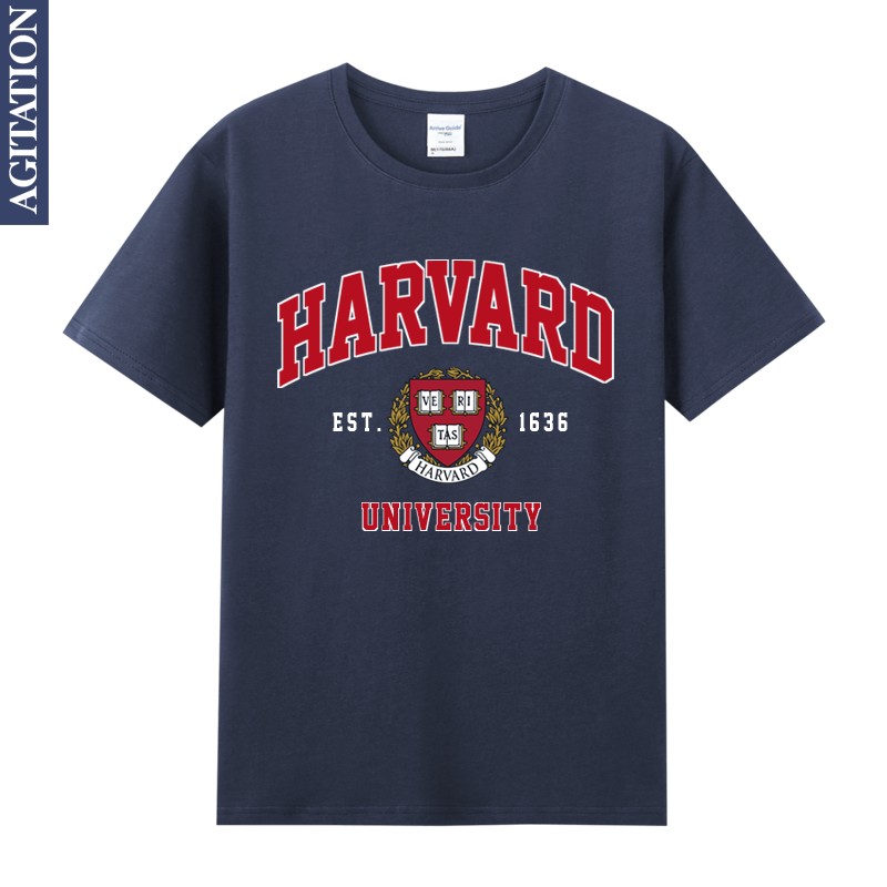 美国哈佛大学校园文化Harvard校服纯棉短袖t恤男女学生班服青少年
