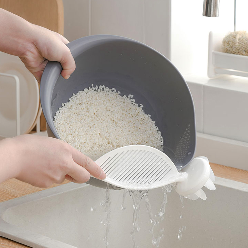 洗米神器淘米勺洗米筛厨房用品家用大全不伤手沥水器淘米刷淘米棒
