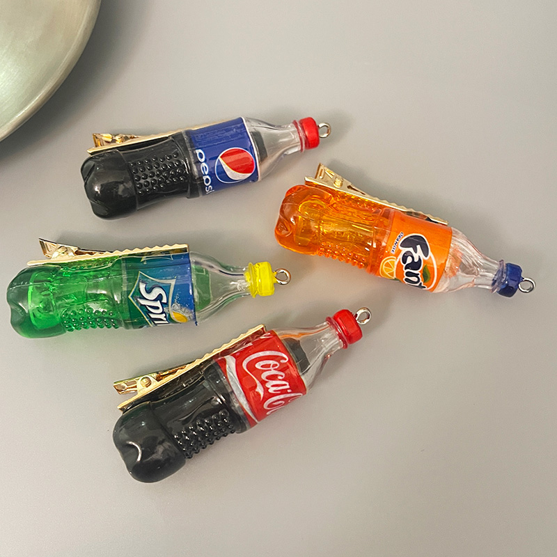 可爱可乐汽水奇葩创意搞怪童趣特别仿真饮料瓶易拉罐趣味发卡发夹