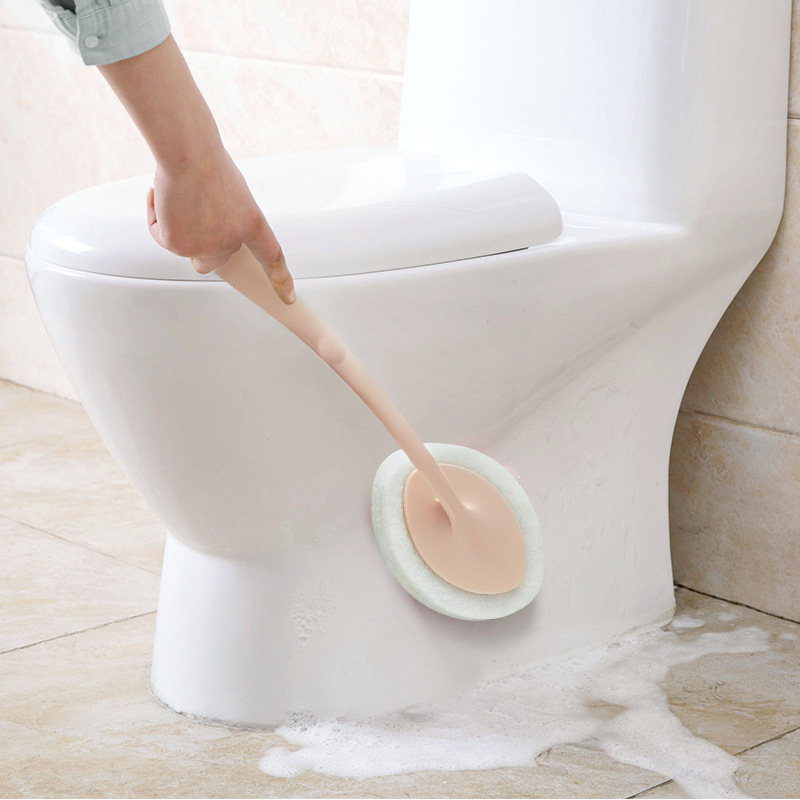 6件套 长柄浴缸刷神器浴室海绵擦刷子清洁海棉刷卫生间地板瓷砖刷