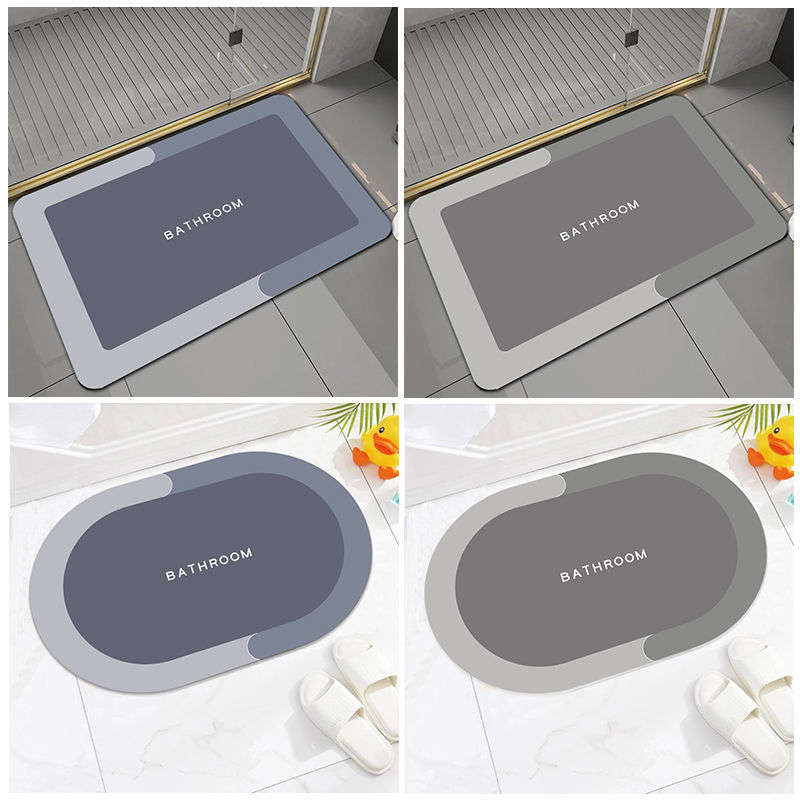 硅藻泥软垫吸水浴室轻奢地垫卫生间门口地毯卫浴厕所防滑脚垫地毯