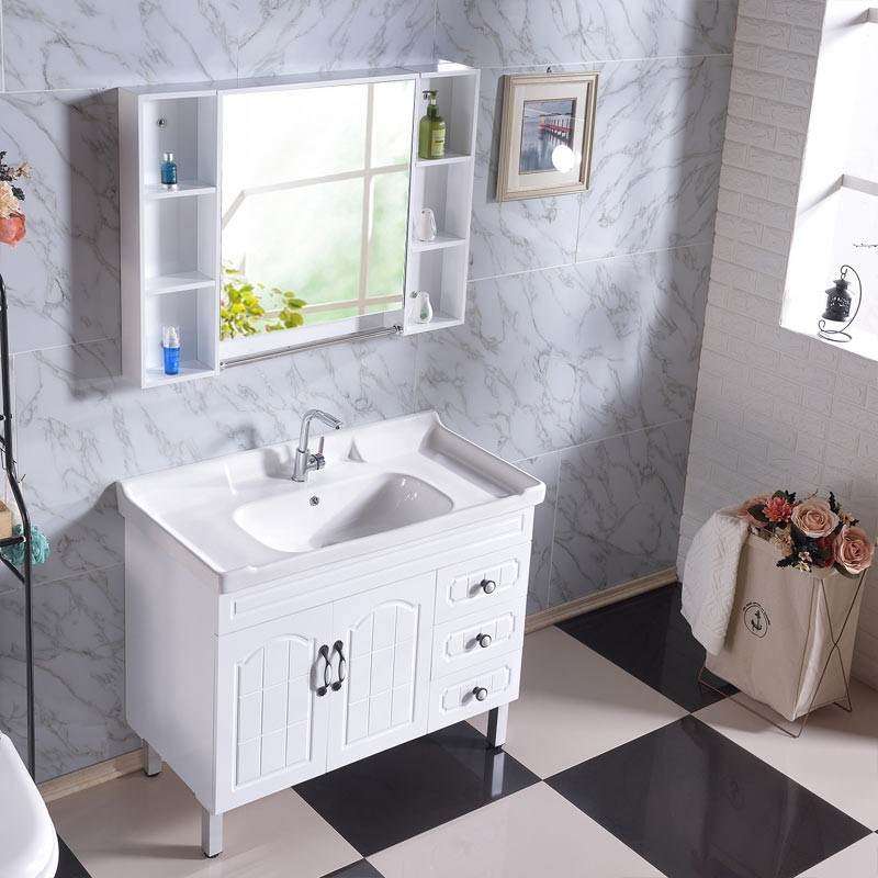 落地式洗脸盆浴室面盆柜组合洗手池厕所洗漱台小户型卫生间卫浴柜