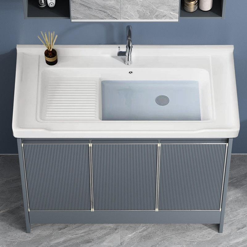 阳台洗衣盆带搓板一体卫生间洗手台家用台盆陶瓷水槽洗衣柜洗衣池