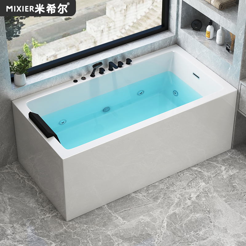定制日式深泡浴缸家用小户型亚克力独立式一体按摩恒温浴盆尺寸定