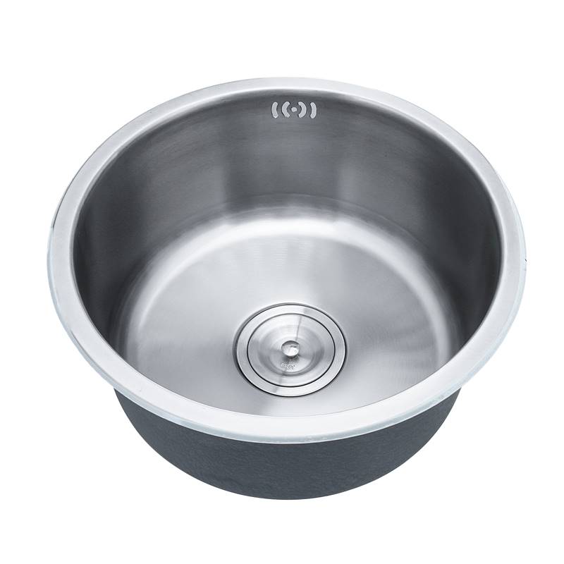 304不锈钢圆形水槽 迷你小单槽吧台水槽阳台洗手盆厨房洗菜盆单盆
