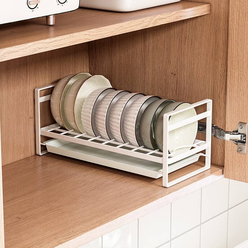 免安装单层碗盘收纳放碗碟柜子碗架小型柜内置物架厨房水槽沥水篮