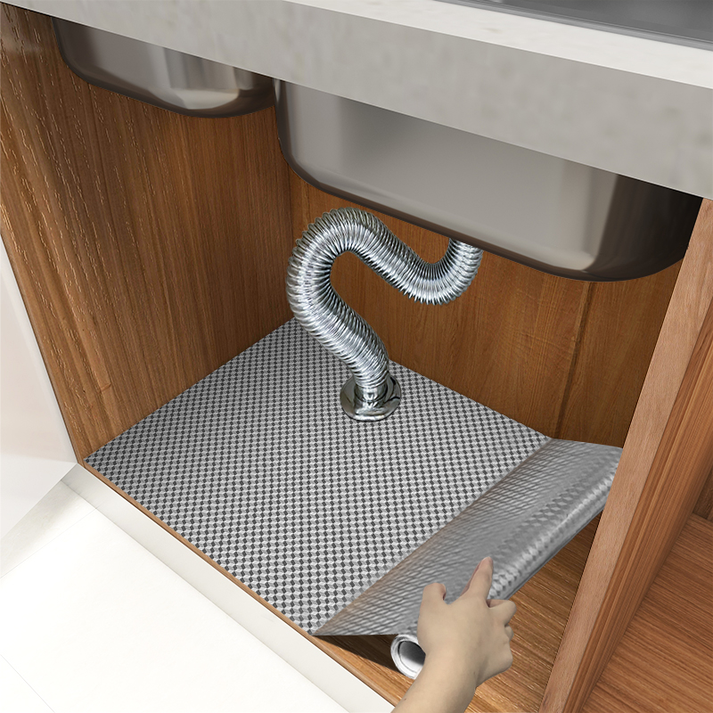 下水槽柜防水贴纸浴室柜厨房防油贴纸橱柜专用自粘翻新铝箔纸防潮