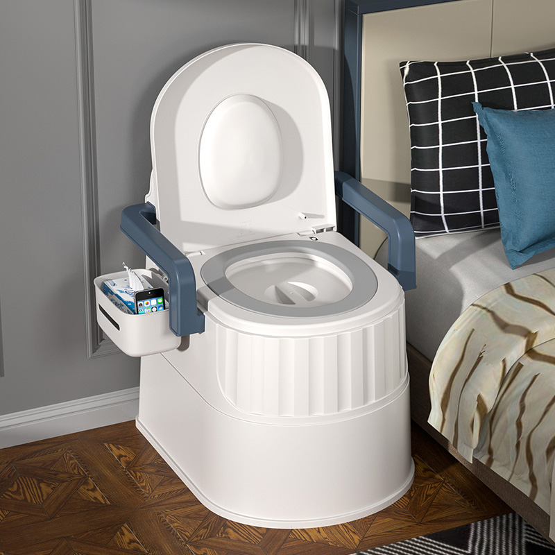 可移动老人坐便器家用老年防臭室内便携式马桶孕妇尿桶成人坐便椅
