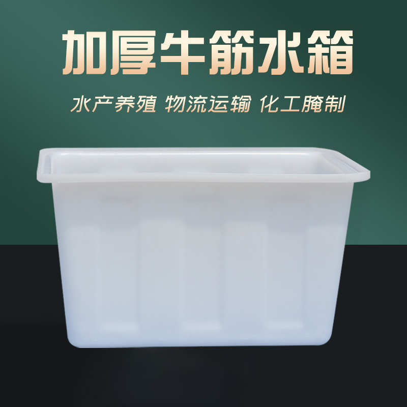 加厚牛筋水箱塑料水箱长方形大容量水产养殖箱养鱼箱牛筋盆储水桶