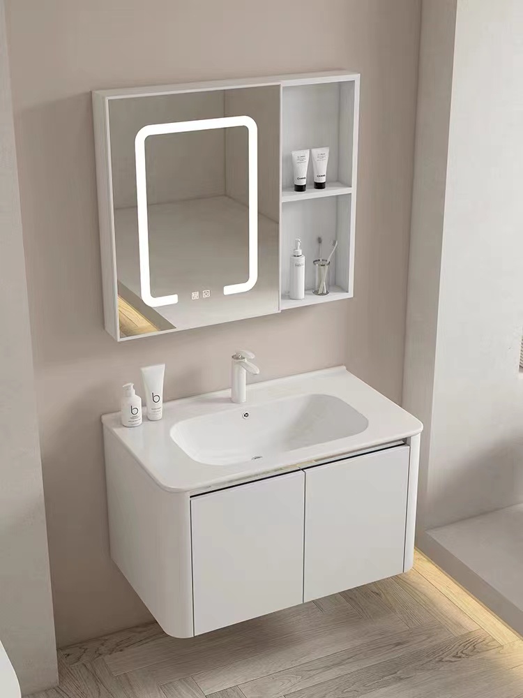 加厚太空铝卫生间浴室柜组合陶瓷一体盆小户型洗脸盆洗手池洗漱台