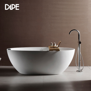DAPE高分子人造石浴缸酒店家用一体椭圆形设计师独立浴缸K8632