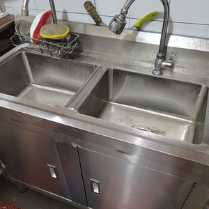 一体水池不锈钢水槽柜子洗z碗槽灶台洗衣台面板水盆洗菜盆集成厨