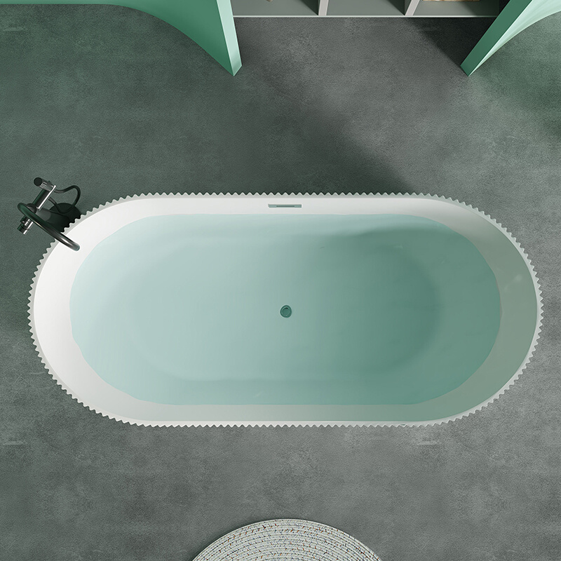 亚克力网红独立式浴缸家用小户型保温一体无缝欧式民宿酒店浴盆