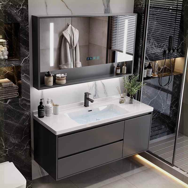 浴室柜组合一体盆陶瓷智能现代轻奢洗手盆洗脸池洗漱台洗面卫生间