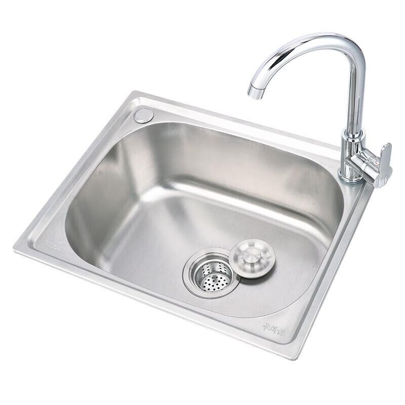 304不锈钢水槽单槽厨房洗菜盆洗碗盆单盆加厚洗碗池洗手盘大单槽