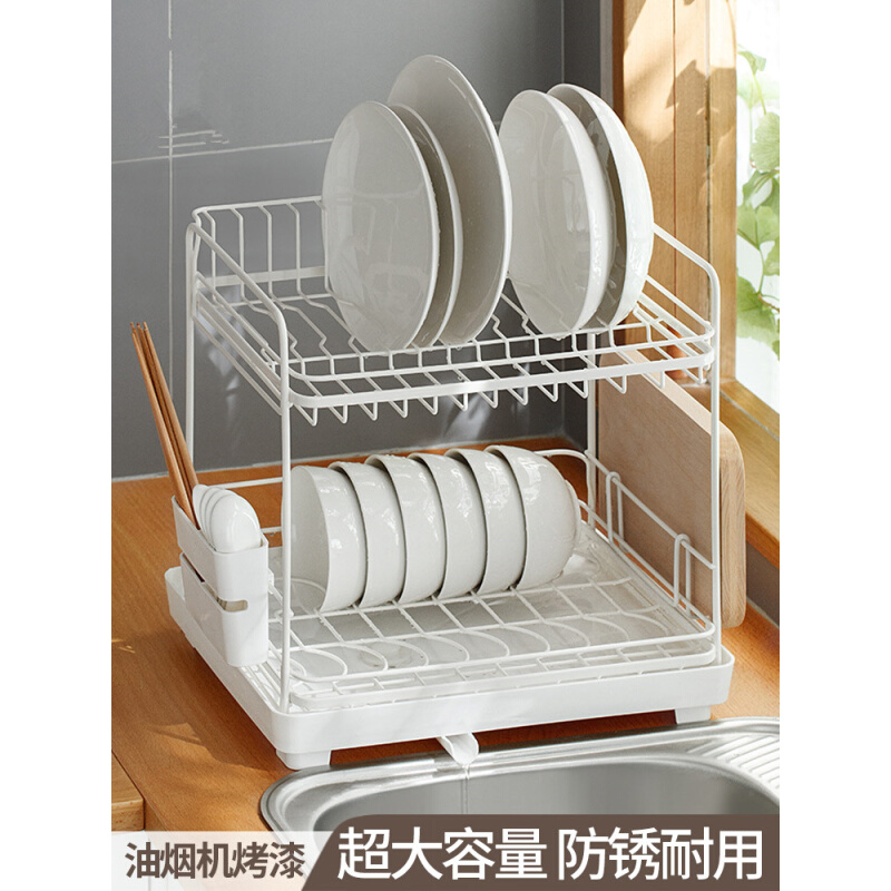 防锈碗架水槽沥水架洗碗池餐具碗碟架放碗筷架厨房置物架可伸缩窄