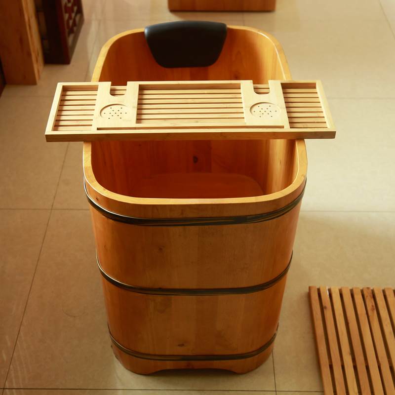 销精品橡木木桶浴桶泡澡桶成人小户型实木洗澡盆大人沐浴缸家用品