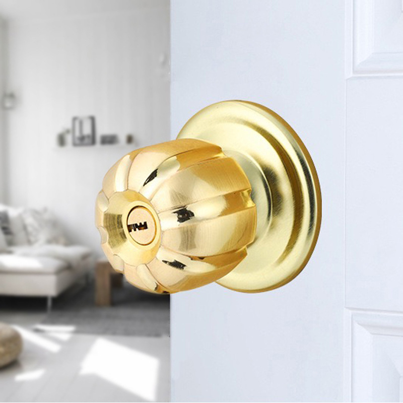 锌合金球锁金色5881室内卧室房门压铸球型锁卫浴木门执手球形门锁