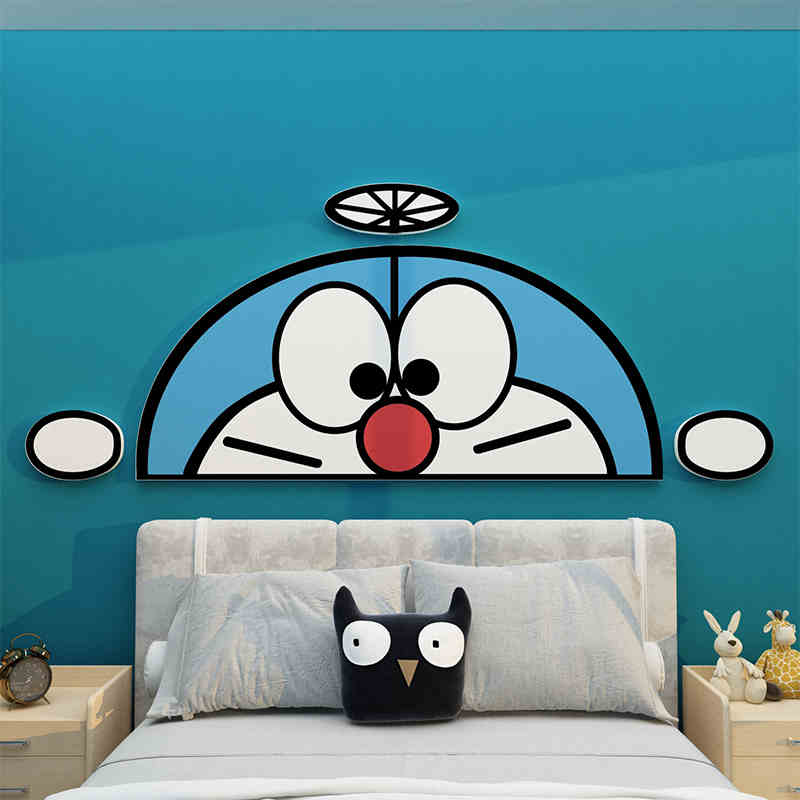 哆啦Aa梦墙贴纸儿童房间卧室布置床头背景墙面电视装饰品客厅自粘