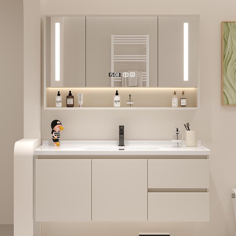2024新款浴室柜高级日式小洗手盆现代简约陶瓷一体盆卫生间洗脸盆