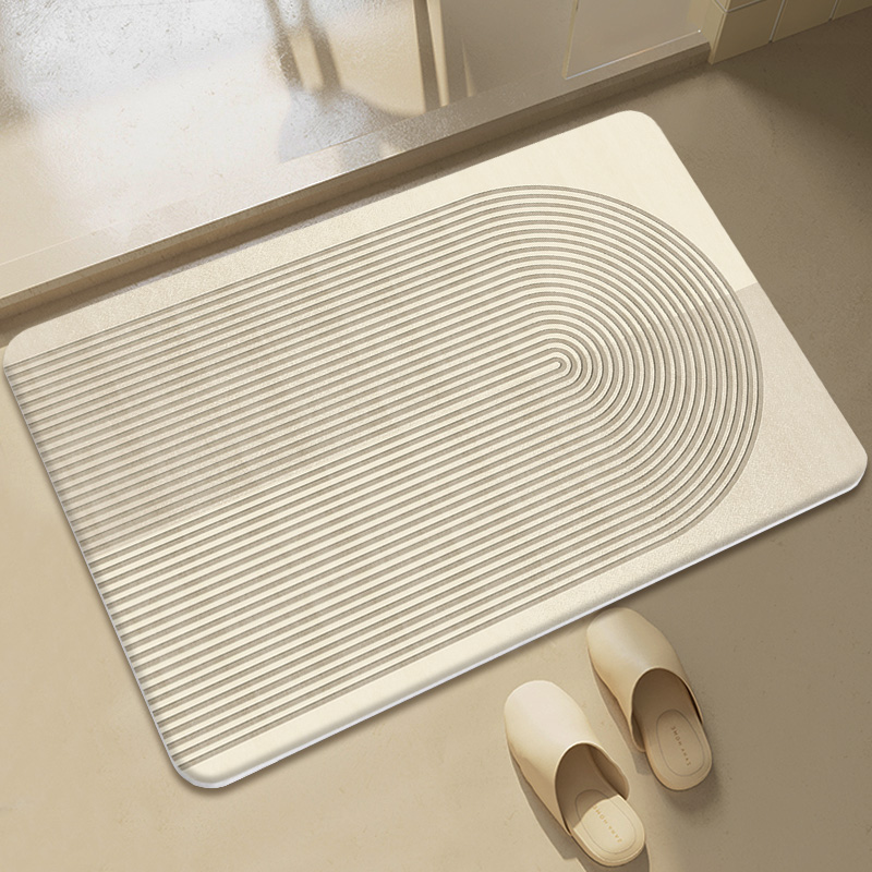 硅藻泥地垫侘寂风卫浴硬脚垫日式卫生间浴室厕所门口吸水速干垫子