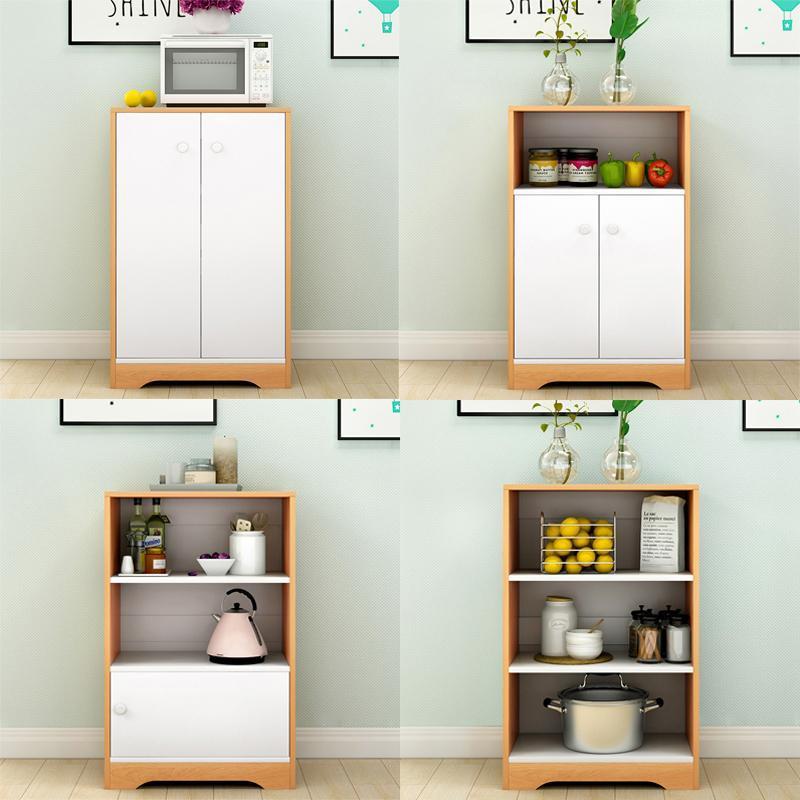 原木色橱柜餐边柜简易小型家用仿实木酒茶水柜厨房现代简约置物收