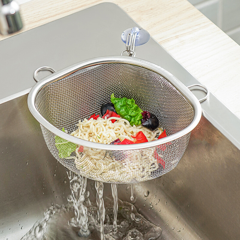 速发厨房水池过滤网三角不锈钢水槽沥水篮清洗果蔬洗碗过滤剩菜置